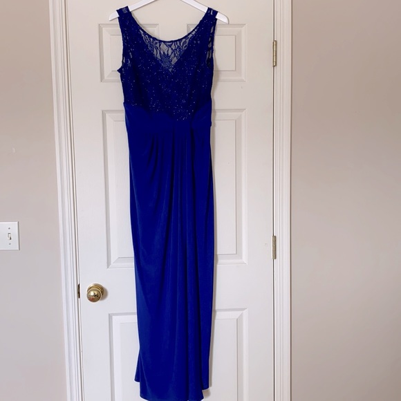 R&M Richards Sleeveless Blue Formal Dress - Picture 2 of 14